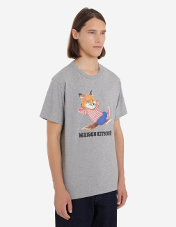 メゾン キツネ キャンプ マルチ プリント LS Tシャツ | Maison