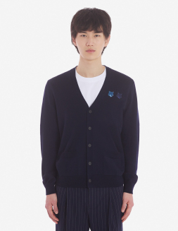 ダブル フォックスヘッド レギュラー カーディガン Maison Kitsune (メゾン キツネ) ダブル ボールド フォックスヘッド