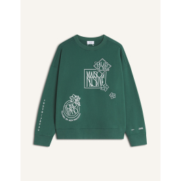 ART NOUVEAU STAMPS OVERSIZE SWEATSHIRT | Maison Kitsuné