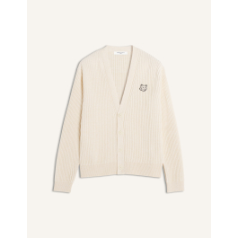フォックスヘッド コットン リブ カーディガン | Maison Kitsuné