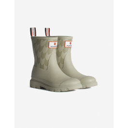 HUNTER ボアブーツ MAISON KITSUNE x HUNTER UNISEX CHEVRON DOWNPOUR SHORT BOOTS