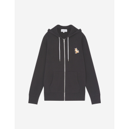 CHILLAX FOX PATCH ZIPPED HOODIE | Maison Kitsuné