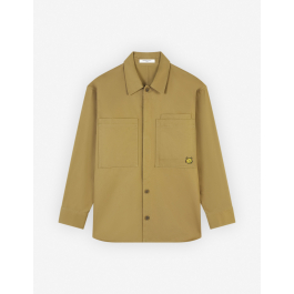 OVERSHIRT WITH BOLD FOX HEAD PATCH IN COTTON GABARDINE | Maison