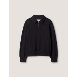 PROFILE FOX ZIPPED POLO SWEATSHIRT | Maison Kitsuné