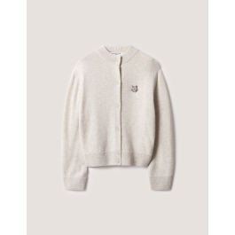 フォックスヘッド ラムズウール ハイネック カーディガン | Maison Kitsuné