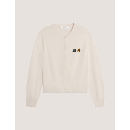 DOUBLE FOX HEAD REGULAR CARDIGAN | Maison Kitsuné