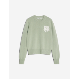 FOX HEAD INTARSIA MERINO JUMPER | Maison Kitsuné