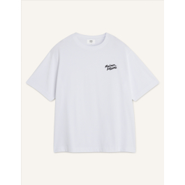 MAISON KITSUNE HANDWRITING EMBROIDERY OVERSIZE TEE | Maison Kitsuné