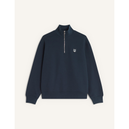 FOX HEAD COMFORT HALF ZIP SWEATSHIRT | Maison Kitsuné
