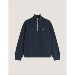 MAISON KITSUNÉ ネイビー アウトドアフォックス XXL FOX HEAD COMFORT HALF ZIP SWEATSHIRT | Maison Kitsuné