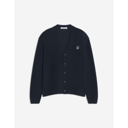 FOX HEAD LAMBWSOOL COMFORT CARDIGAN | Maison Kitsuné