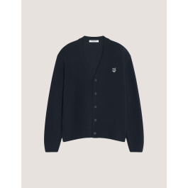 FOX HEAD LAMBSWOOL COMFORT CARDIGAN | Maison Kitsuné