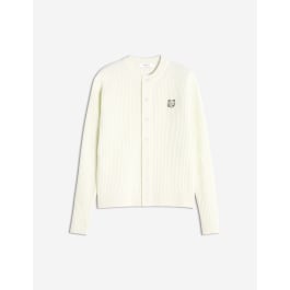 FOX HEAD WOOL RIBBED CARDIGAN | Maison Kitsuné