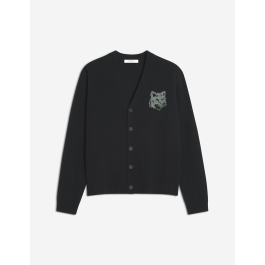 フォックスヘッド インターシャ メリノ カーディガン | Maison Kitsuné