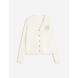 フォックスヘッド インターシャ メリノ カーディガン | Maison Kitsuné