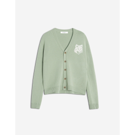 FOX HEAD INTARSIA MERINO CARDIGAN | Maison Kitsuné