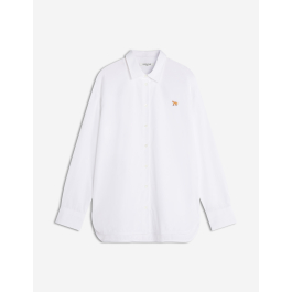 MAISON KITSUNÉ フリル付きホワイトシャツ S MAISON KITSUNE メゾンキツネ シャツ フォックスヘッド 刺繍