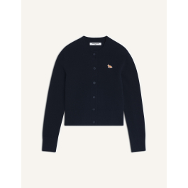 BABY FOX LAMBSWOOL FITTED CARDIGAN | Maison Kitsuné