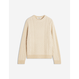 MAISON KITSUNÉ cable knit sweater white ALPACA CABLE KNIT JUMPER | Maison Kitsuné