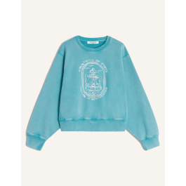 FOUNTAIN STAMP FADED RELAXED SWEATSHIRT | Maison Kitsuné