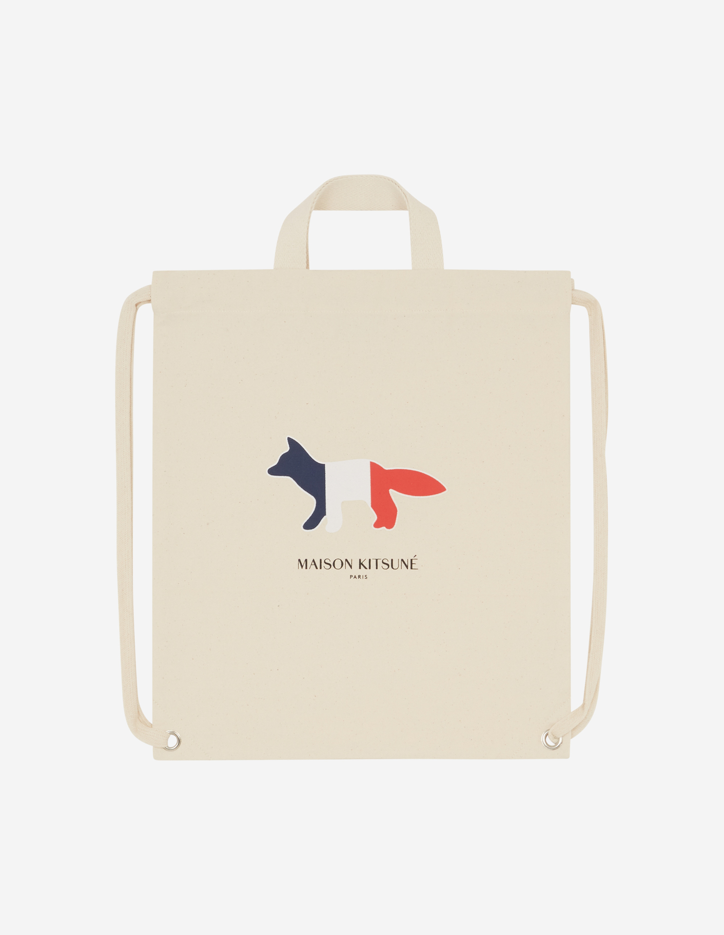 maison kitsune fox head tote bag