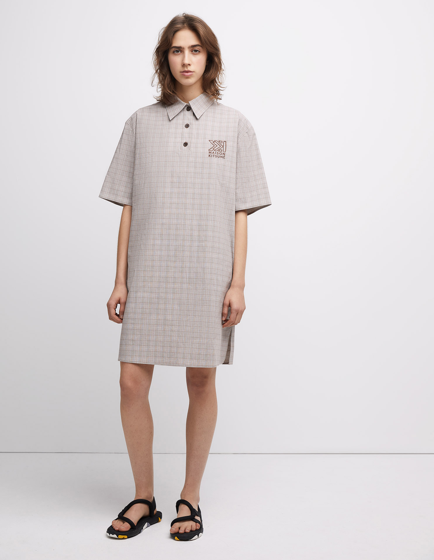 BUTTONED POLO DRESS