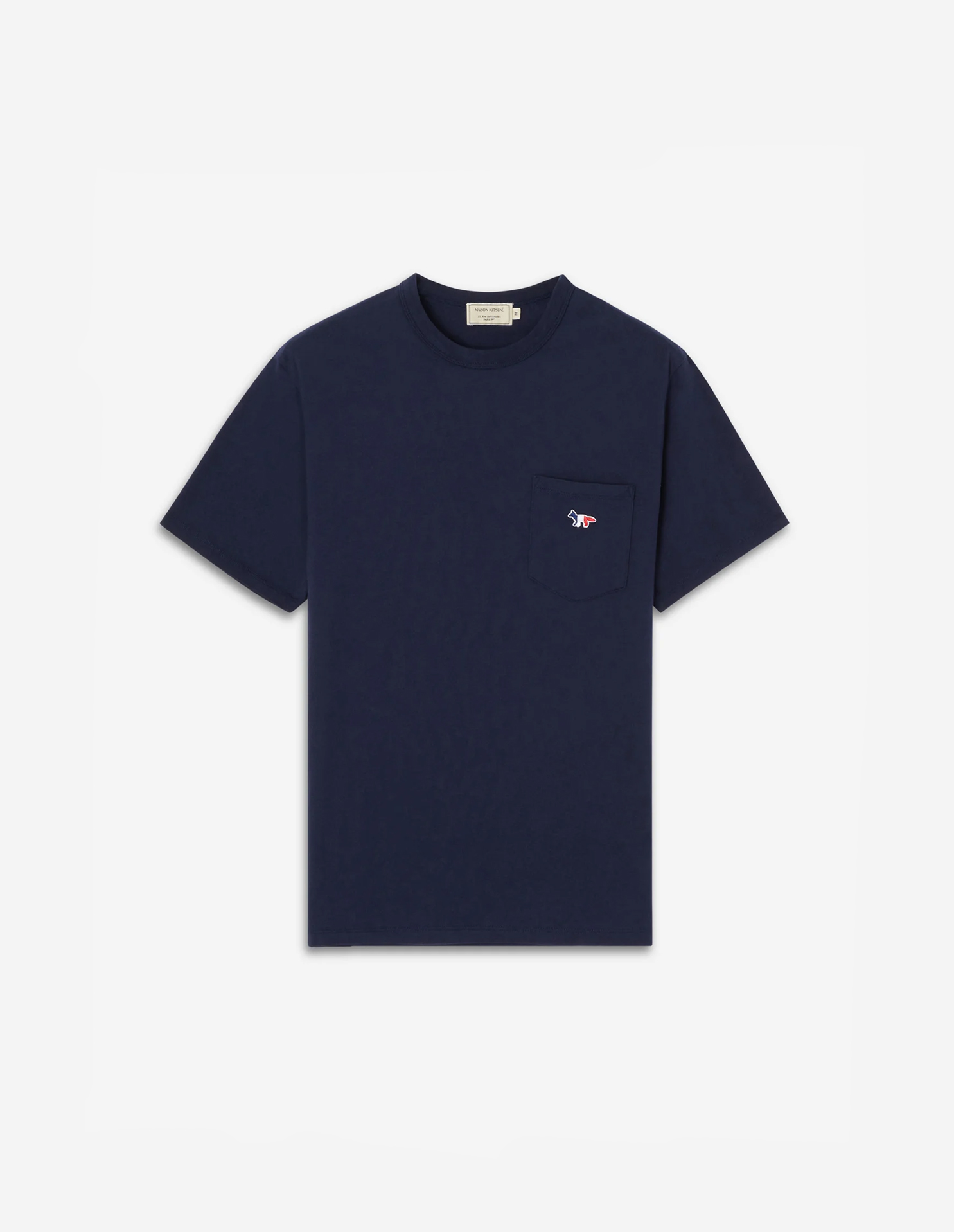 TRICOLOR FOX PATCH CLASSIC POCKET TEE-SHIRT | Maison Kitsuné