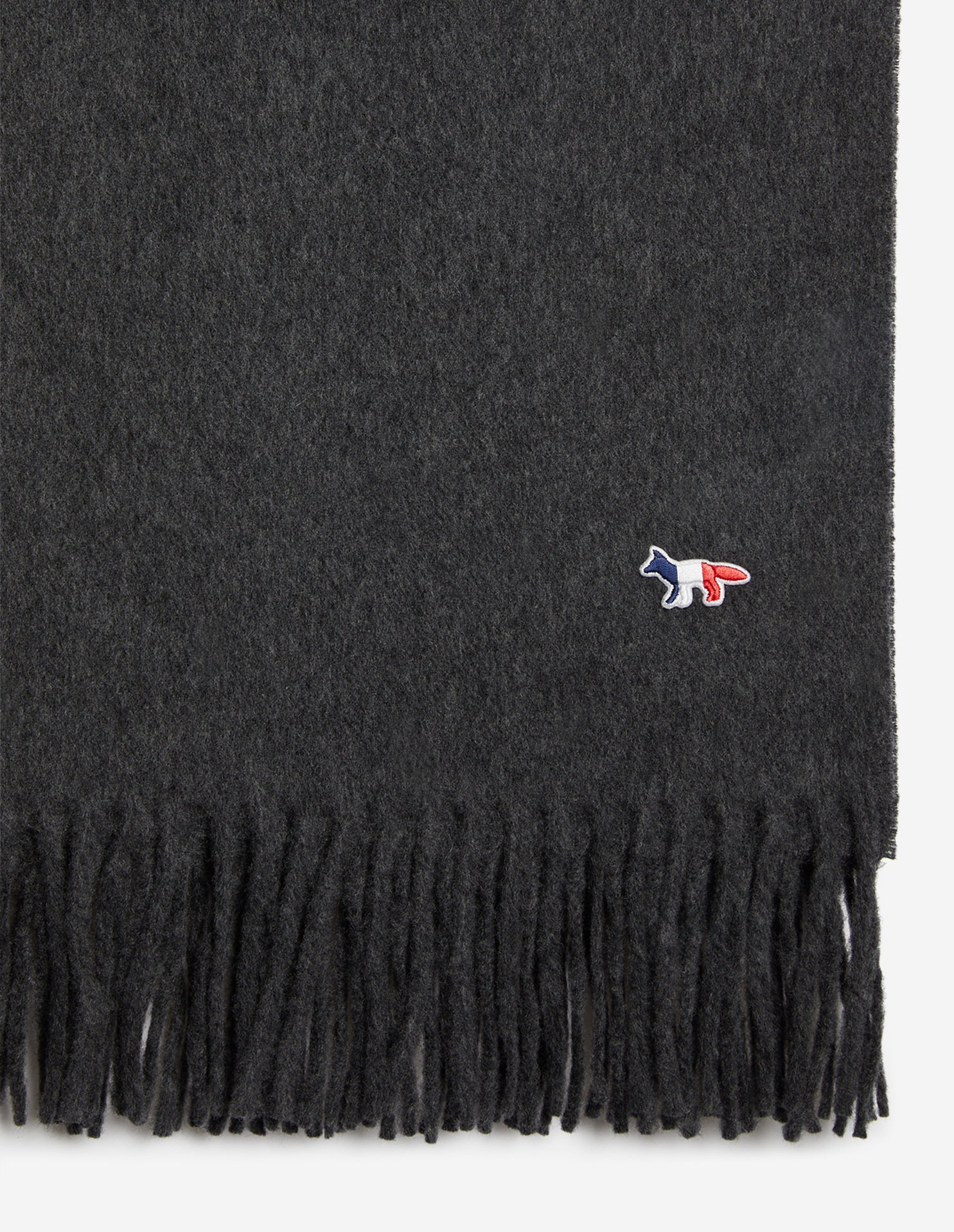 TRICOLOR FOX PATCH WOOL SCARF