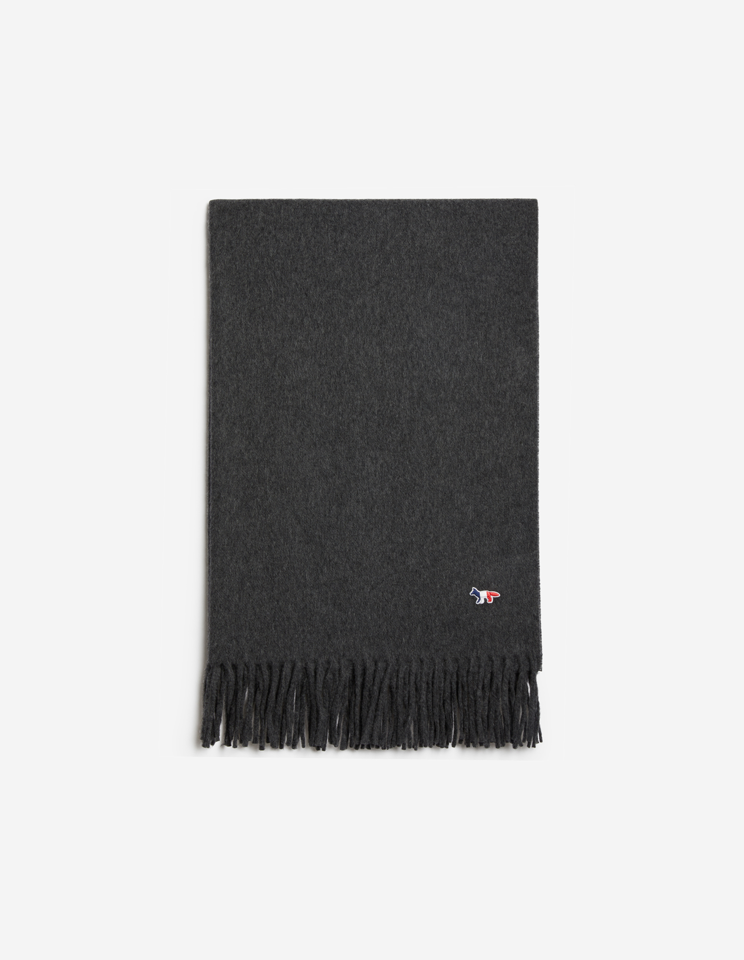 TRICOLOR FOX PATCH WOOL SCARF