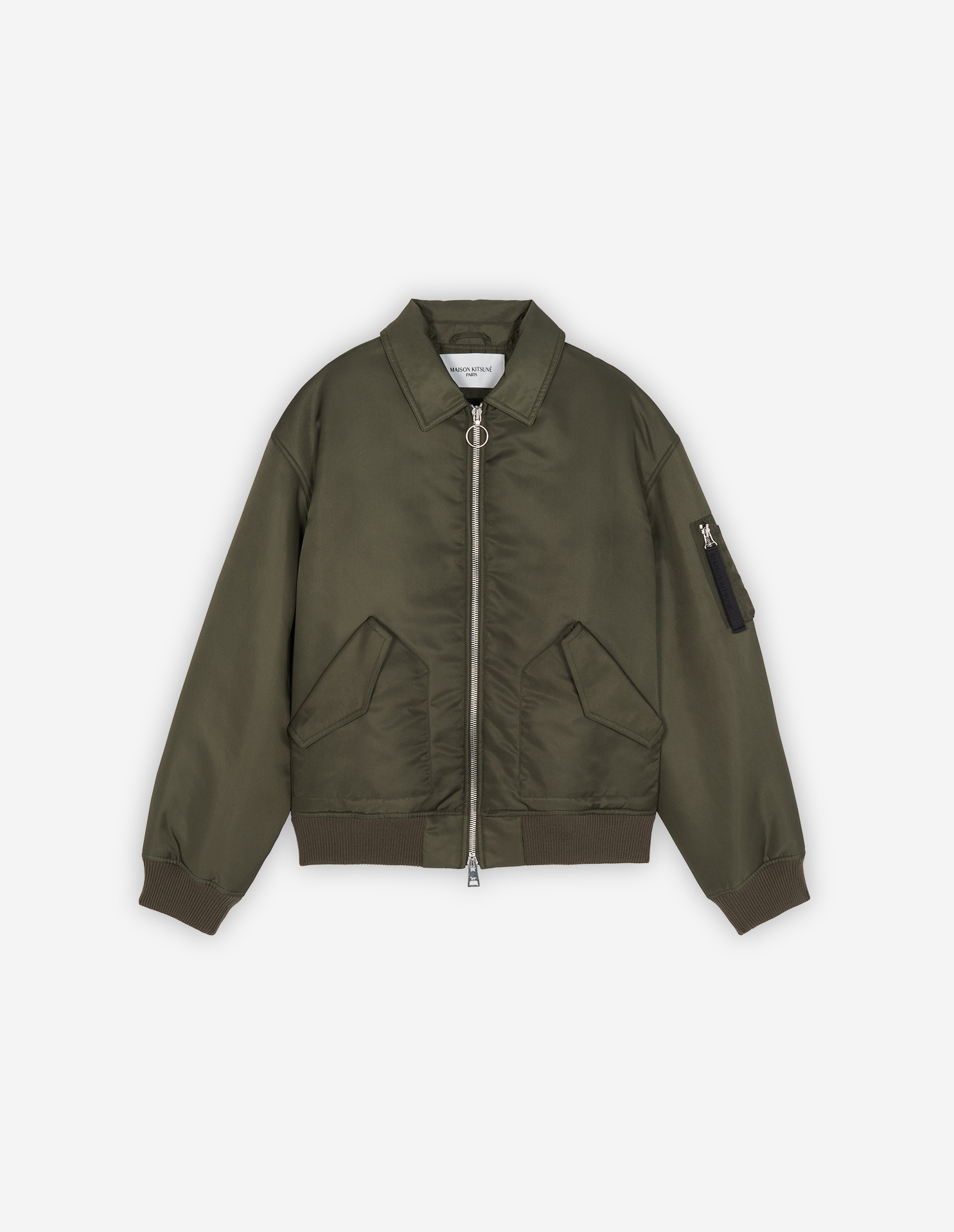 maison kitsune bomber jacket