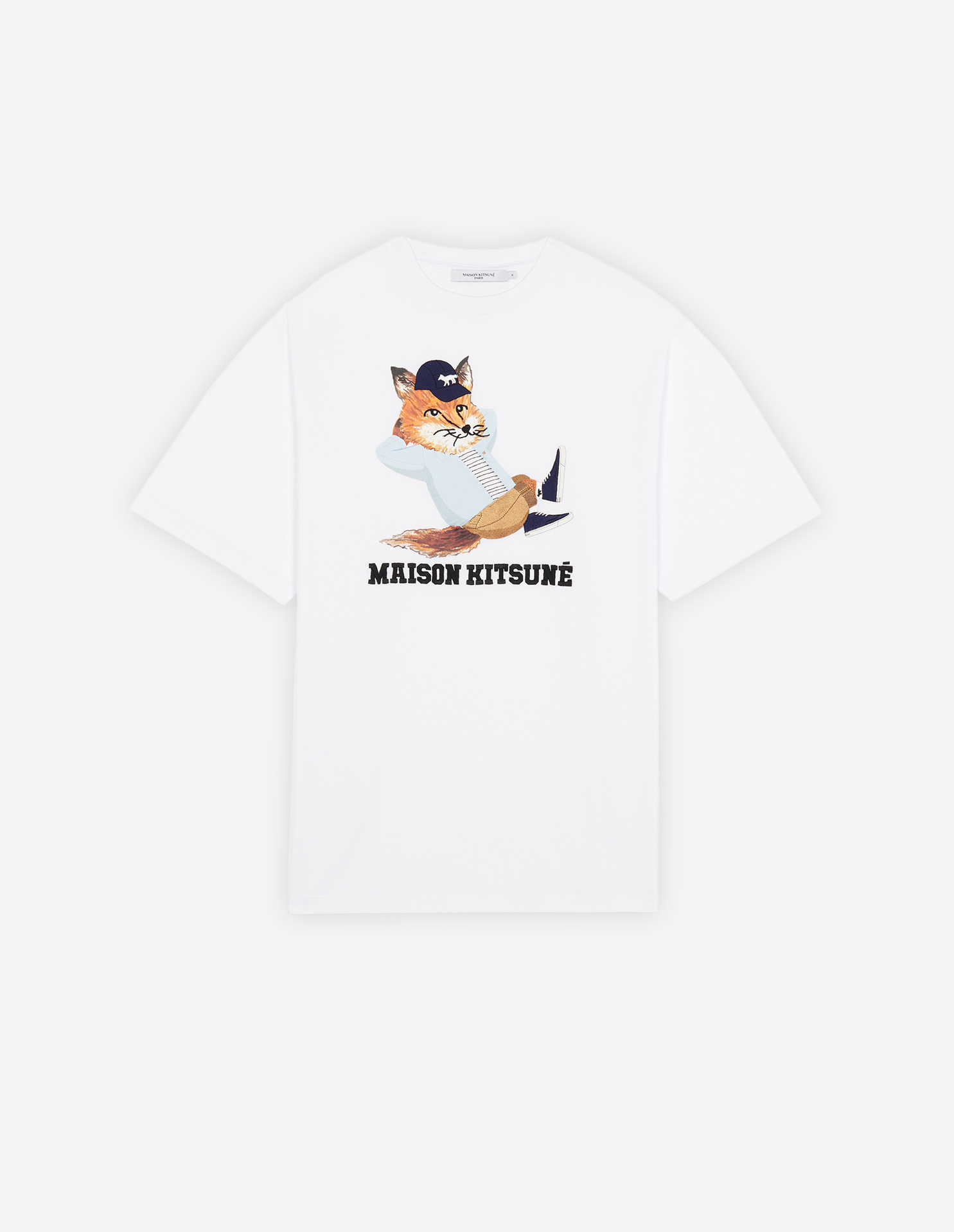 maison kitsune dressed fox easy tシャツ XL