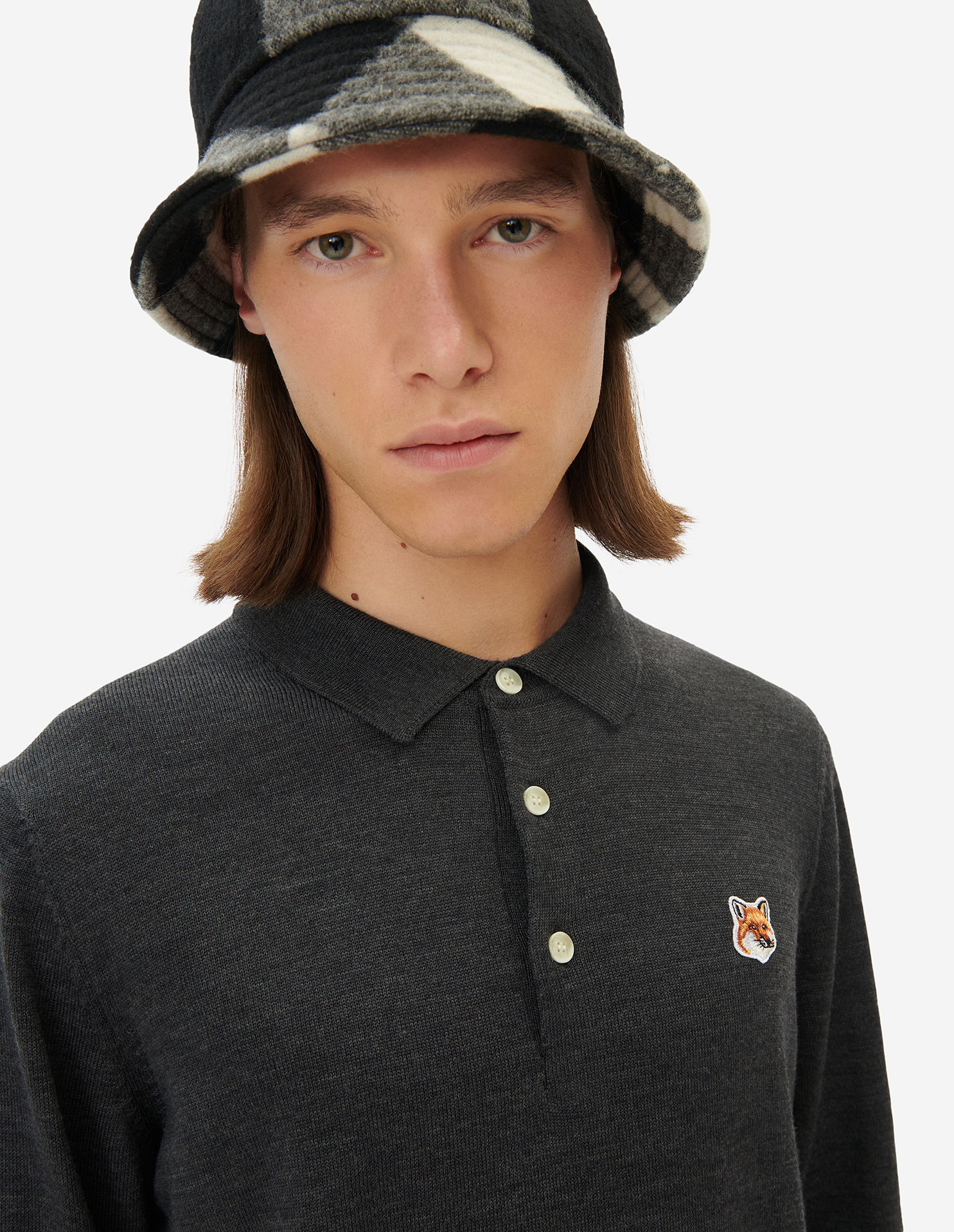 FOX HEAD PATCH POLO JUMPER | Maison Kitsuné