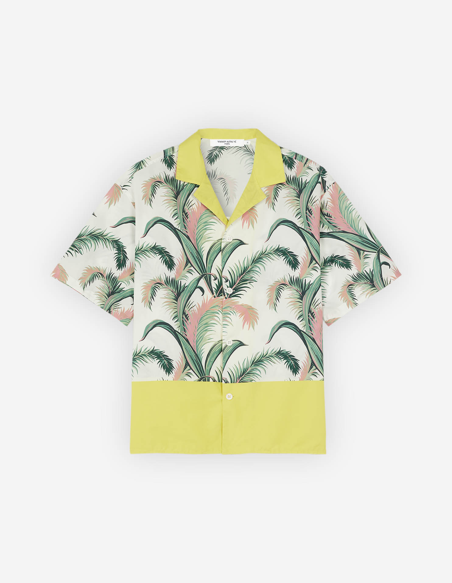 MAISON KITSUNE メゾンキツネ 23SS PALM FRONT PRINT RESORT S/S SHIRT