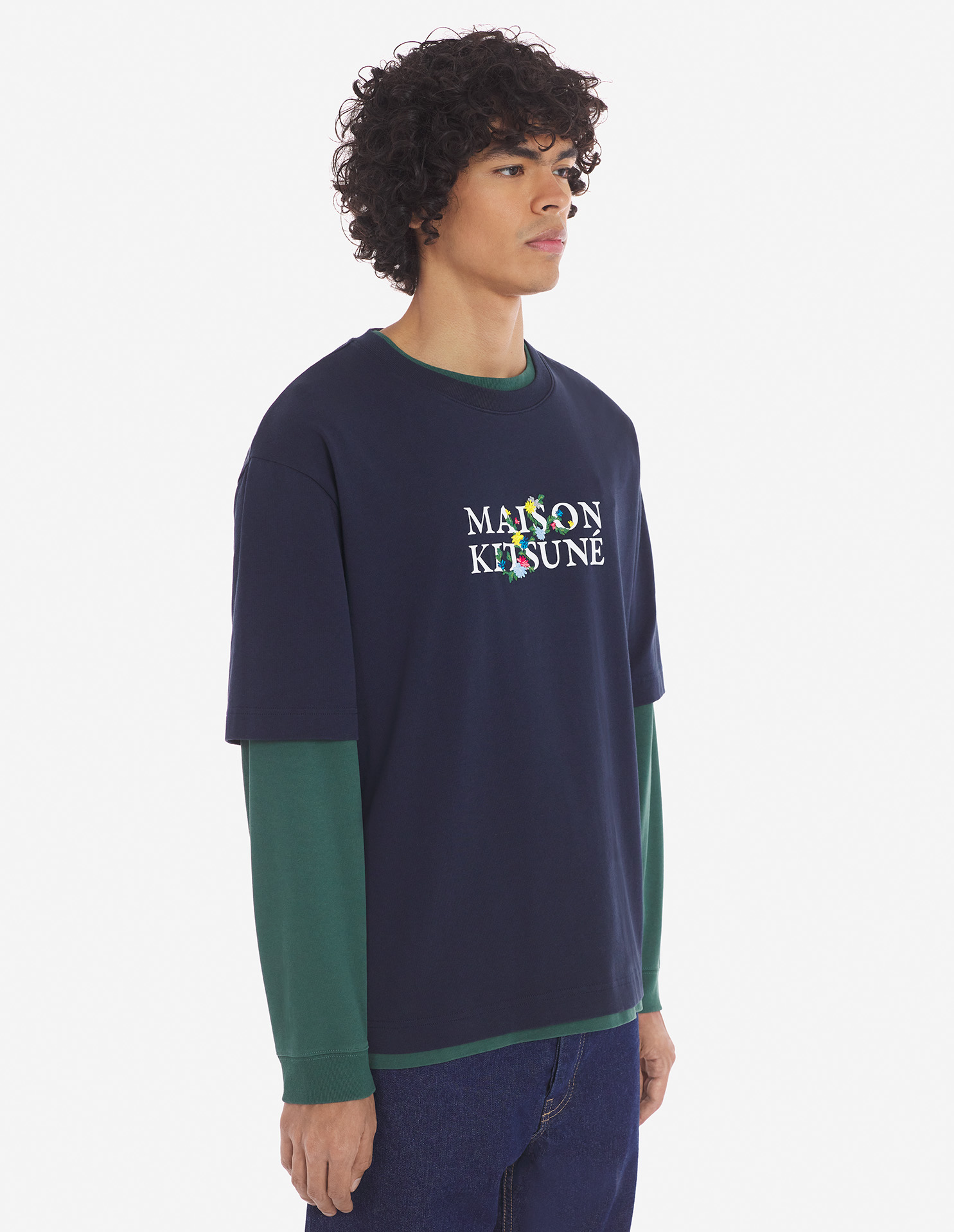 メゾン キツネ フラワーズ オーバーサイズ Tシャツ | Maison Kitsuné