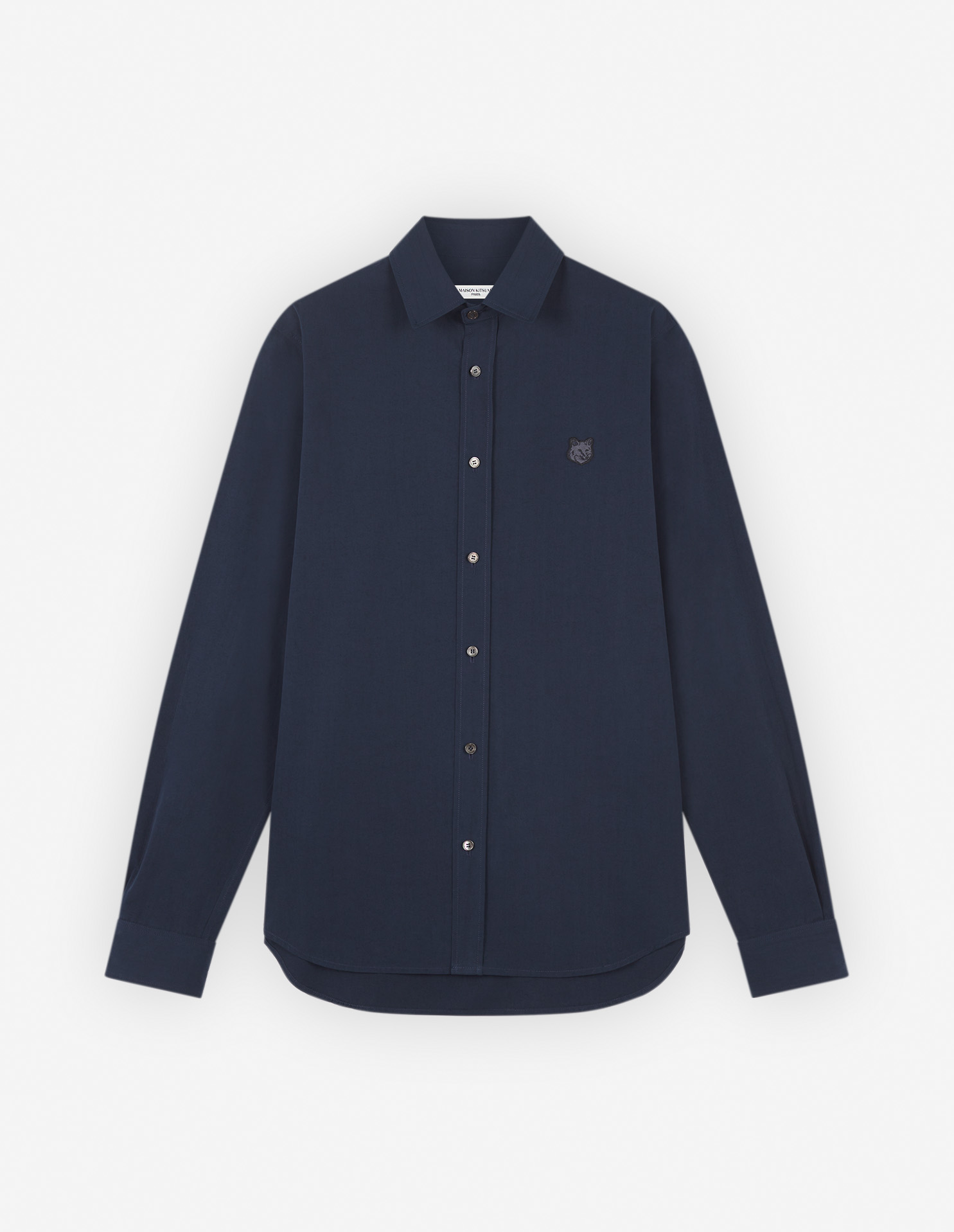 CLASSIC SHIRT WITH BOLD FOX HEAD PATCH IN COTTON POPLIN