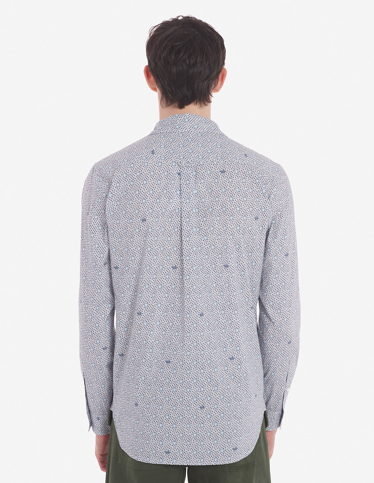 CLASSIC SHIRT IN SHIELD PRINTED COTTON | Maison Kitsuné