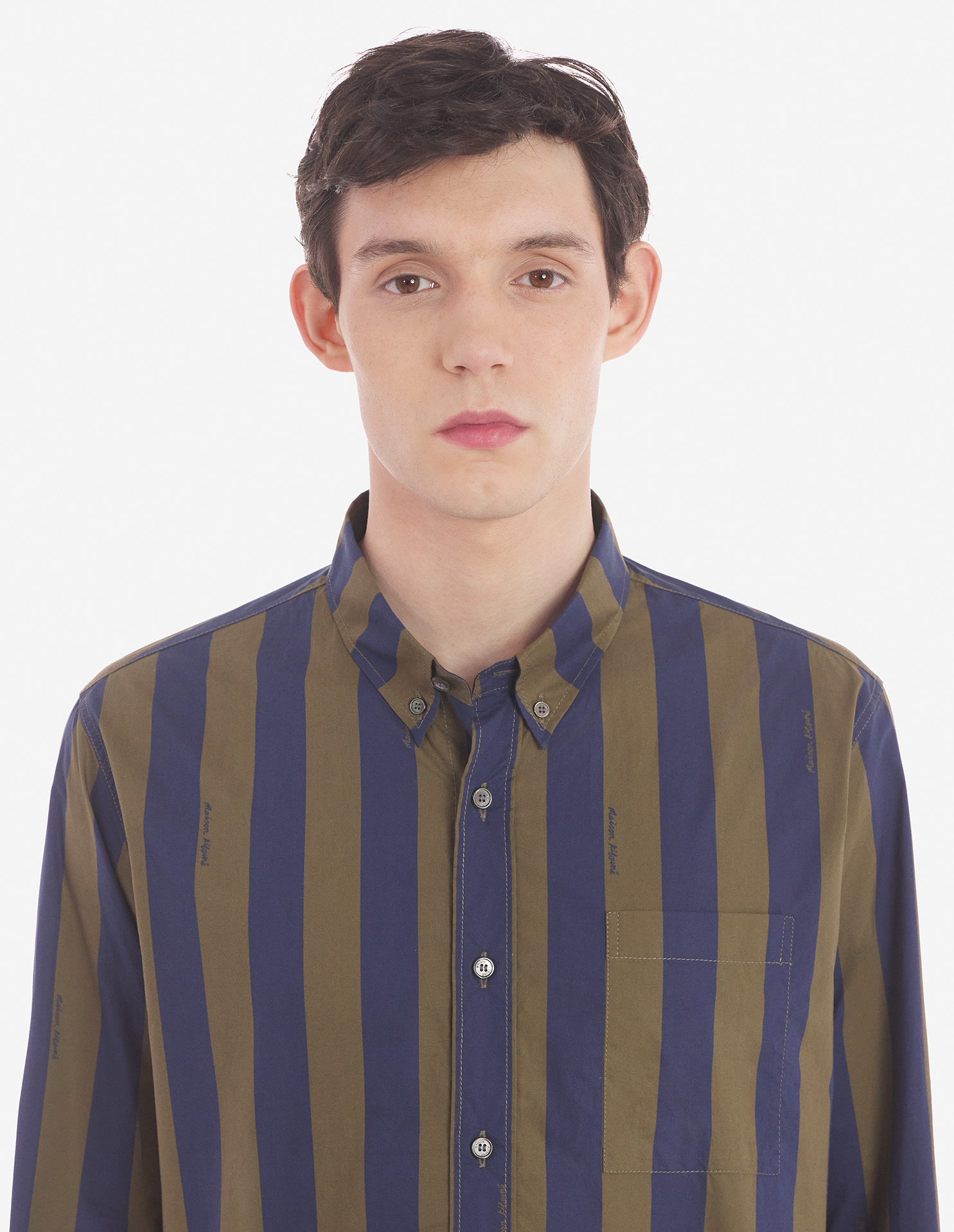 BD CASUAL SHIRT WITH CHEST POCKET IN RUGBY STRIPES