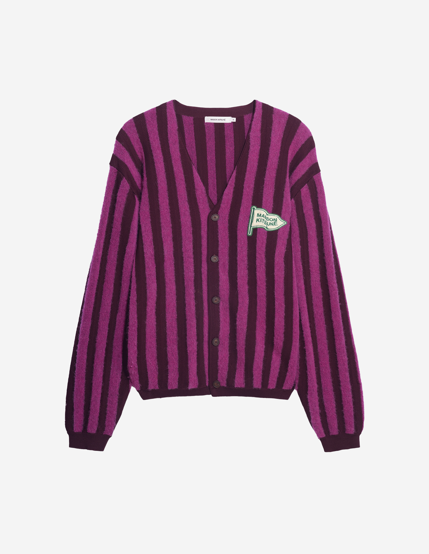 STRIPED COMFORT CARDIGAN | Maison Kitsuné