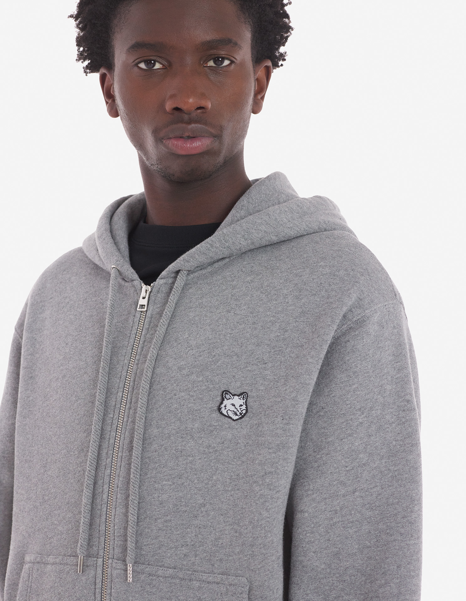 BOLD FOX HEAD PATCH COMFORT ZIPPED HOODIE | Maison Kitsuné