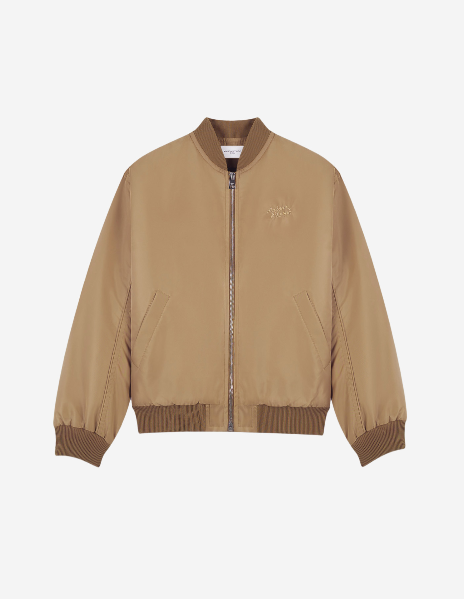 BOMBER IN NYLON WITH LOGO HANDWRITING EMBROIDERY-