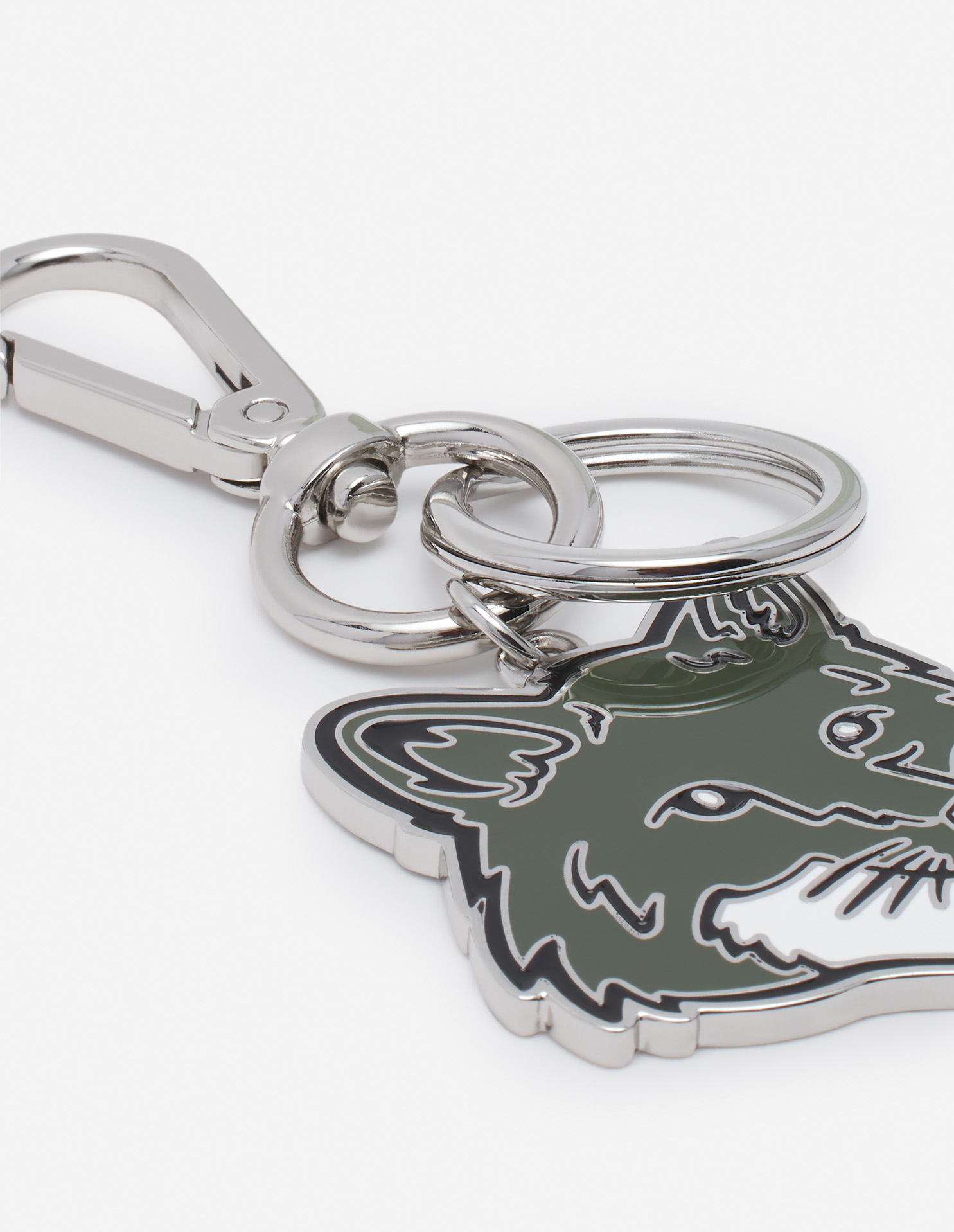 BOLD FOX HEAD METAL KEYRING