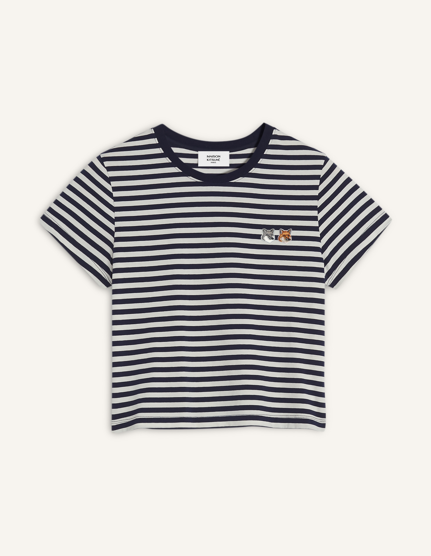DOUBLE FOX HEAD STRIPES BABY TEE-SHIRT