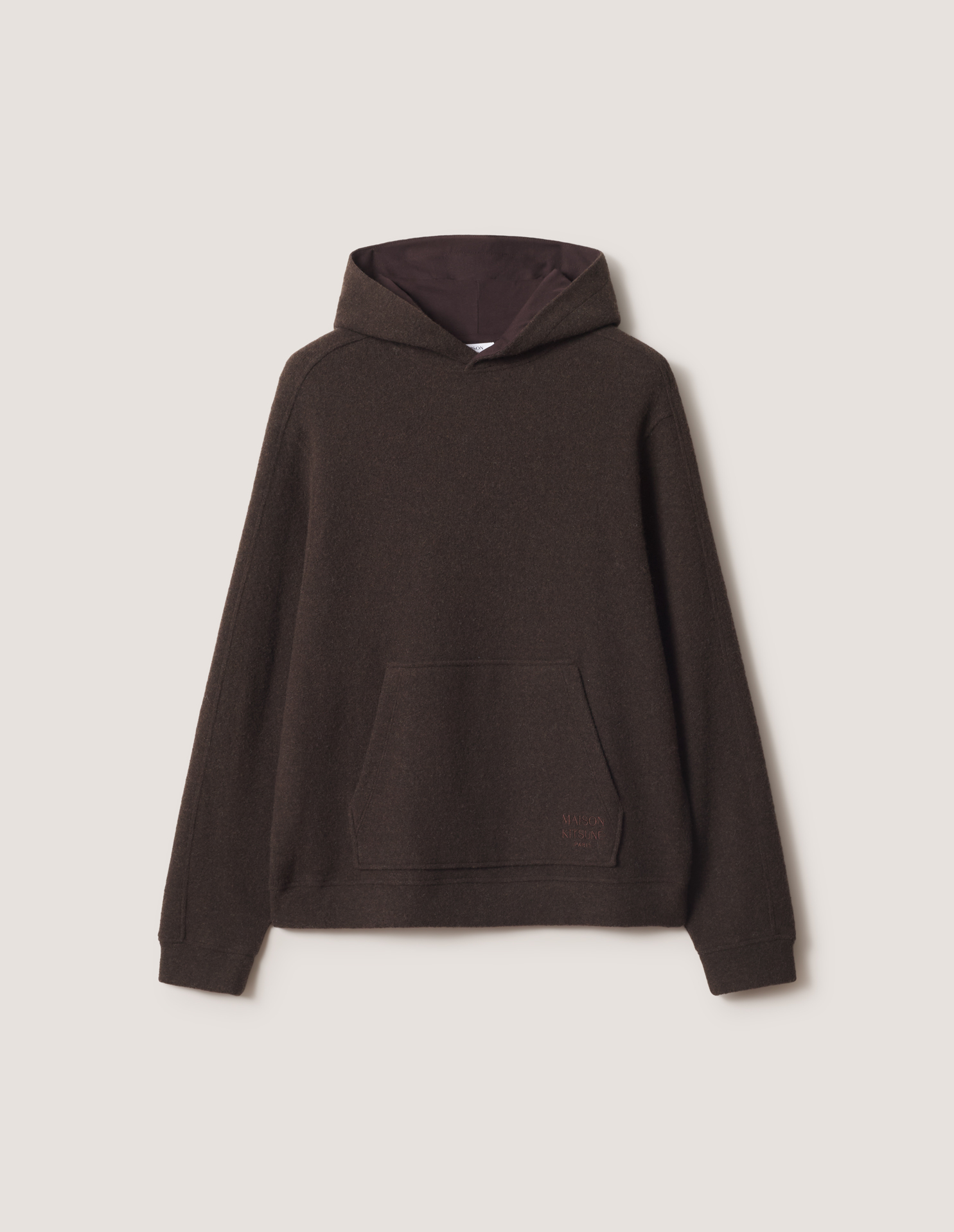 WOOL BLEND FLEECE COMFORT HOODIE