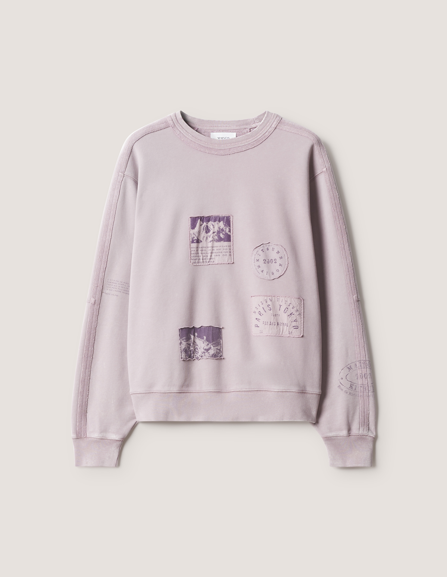 SHADOW PRINT RELAXED FADED SWEATSHIRT