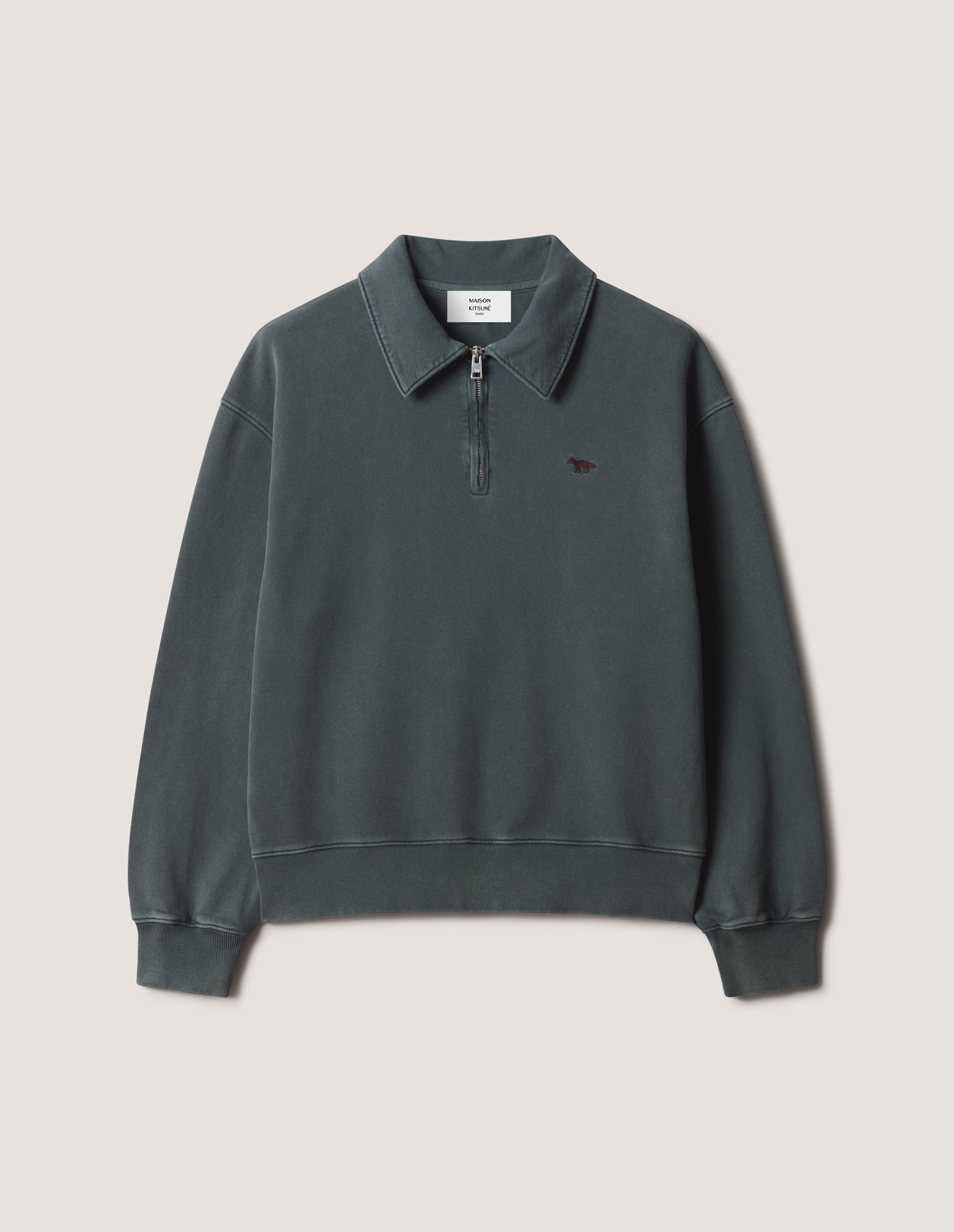 PROFILE FOX FADED POLO SWEATSHIRT