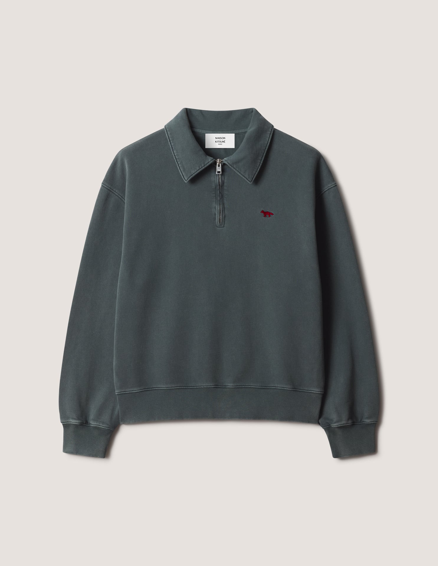 PROFILE FOX FADED POLO SWEATSHIRT