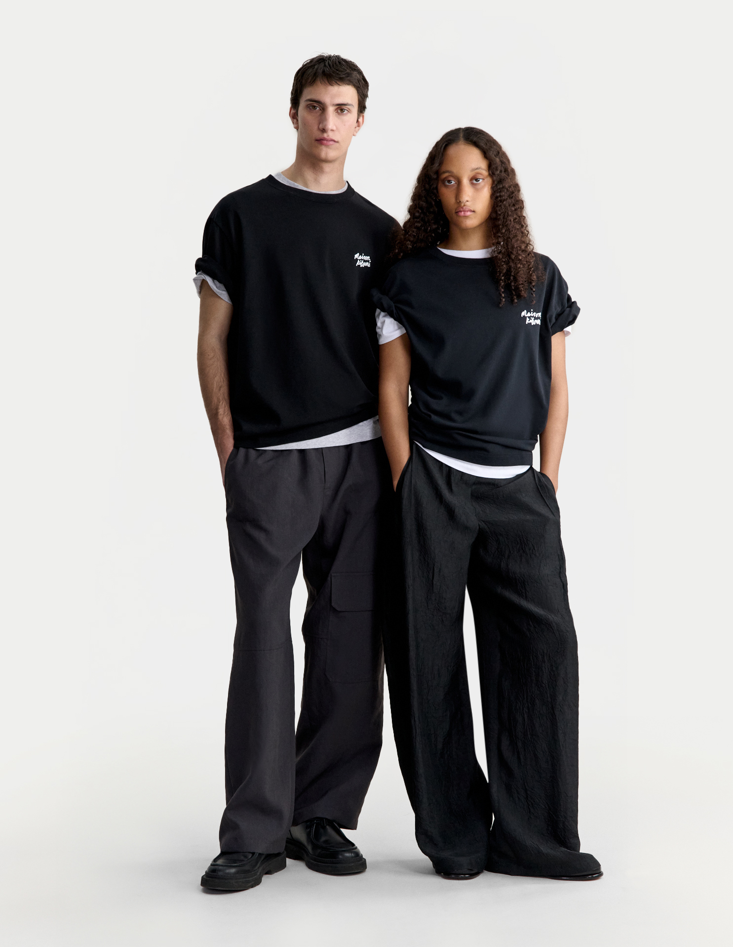 MAISON KITSUNE HANDWRITING OVERSIZE TEE-SHIRT