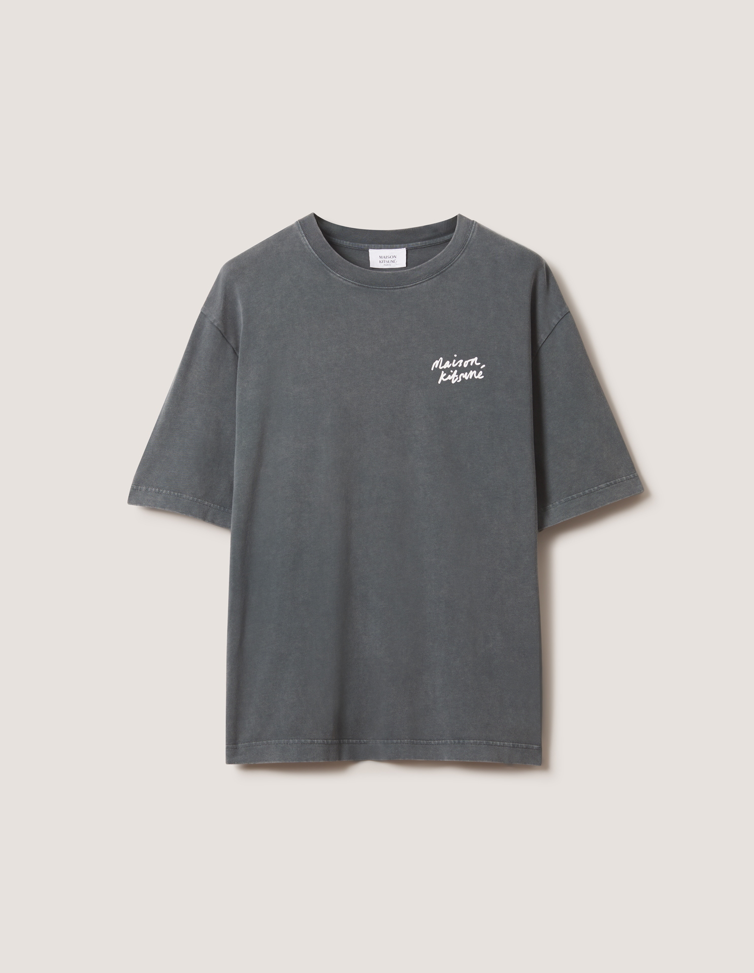 MAISON KITSUNE HANDWRITING FADED OVERSIZE TEE-SHIRT