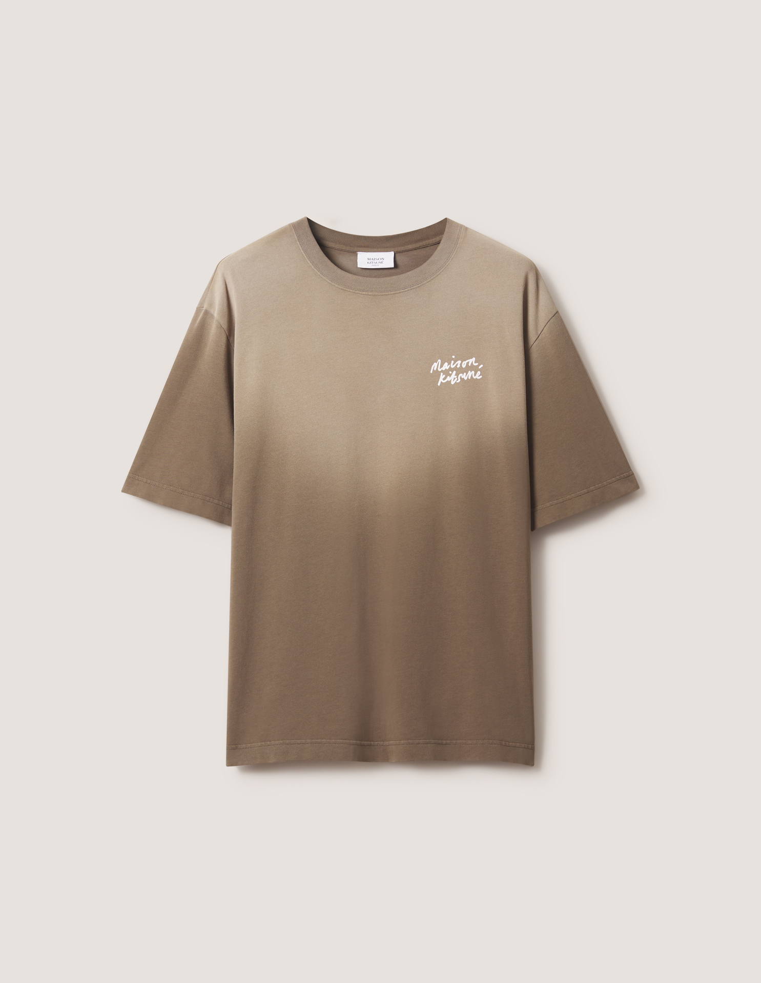MAISON KITSUNE HANDWRITING FADED OVERSIZE TEE-SHIRT