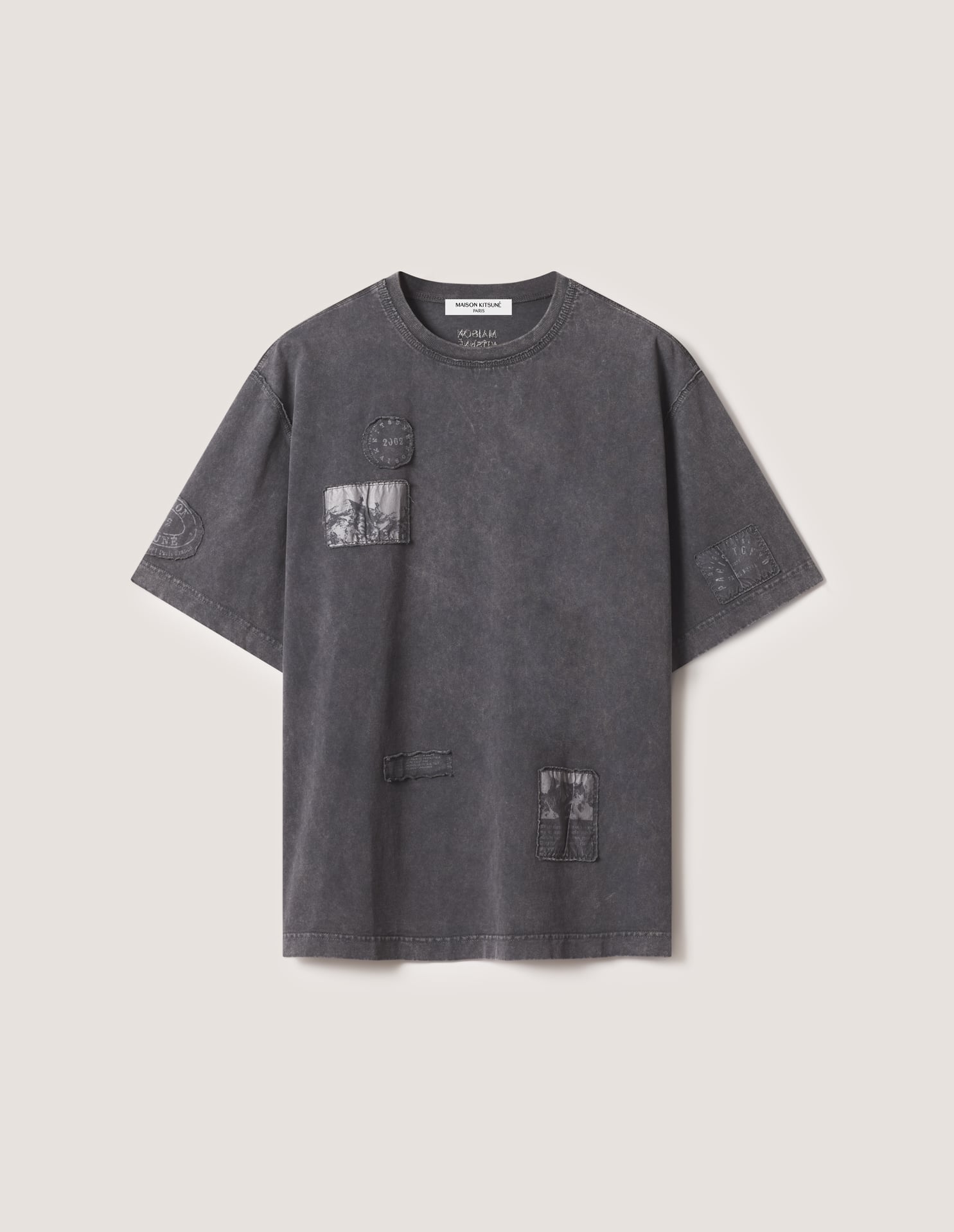 SHADOW PRINT FADED OVERSIZE TEE-SHIRT